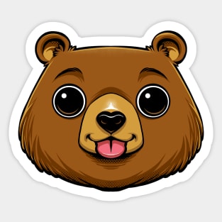 Bear Face Sticker